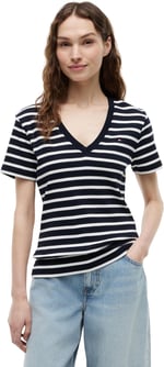 Tommy Hilfiger Slim Cody V-nk Ss Ww0ww40584 S/S T-Shirt Kadınlar