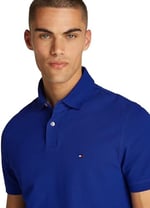 Tommy Hilfiger Streç Pamuklu Slim Fit Düğmeli Polo Yaka T Shirt Erkek POLO YAKA T SHİRT MW0MW17770 DBZ