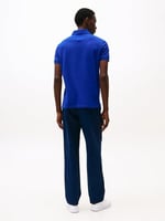 Tommy Hilfiger Streç Pamuklu Slim Fit Düğmeli Polo Yaka T Shirt Erkek POLO YAKA T SHİRT MW0MW17770 DBZ