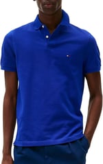 Tommy Hilfiger Streç Pamuklu Slim Fit Düğmeli Polo Yaka T Shirt Erkek POLO YAKA T SHİRT MW0MW17770 DBZ