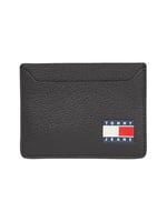 Tommy Hilfiger TJM HERITAGE LEATHER CC HOLDER Erkek Cüzdan, Siyah, Tek Beden