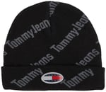 Tommy Hilfiger Tjm Skater Boy S Beanie Print Erkek Bere, Siyah, Os