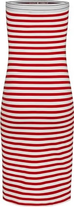Tommy Hilfiger Tjw Logo Tape Stripe Tube Dress Elbise Kadın