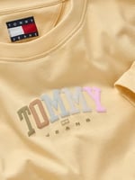 Tommy Hilfiger TJW RLX COLOR VARSITY TEE Kadın T-shirt, Sarı, XS