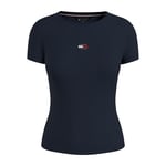 Tommy Hilfiger TJW SLIM BADGE RIB TEE T-shirt Kadın