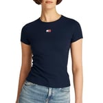 Tommy Hilfiger TJW SLIM BADGE RIB TEE T-shirt Kadın