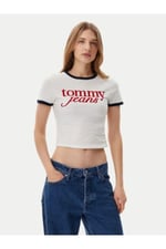 Tommy Hilfiger TJW SLIM SH SCRIPT RINGR TEE EXT Tişört Kadın