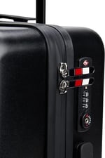 Tommy Hilfiger Unisex Kabin Boy Valiz, TH Cabin Size Suitcase, Siyah, Üniseks Yetişkin