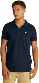 Tommy Jeans Erkek Polo Tişört Kısa Kollu Slim Placket Slim Fit