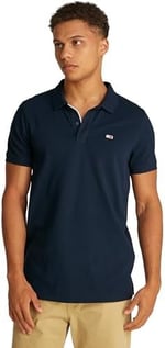Tommy Jeans Erkek Polo Tişört Kısa Kollu Slim Placket Slim Fit
