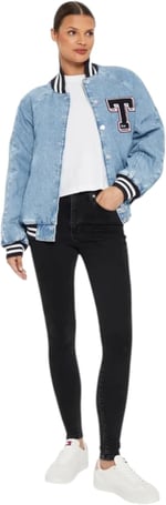 Tommy Jeans SYLVIA HGH SKN CG4282 CO Kadın Kot Pantolon, İndigo, 28W / 30L
