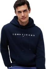 Tommy Jeans TJM REG LINEAR LOGO HOODIE EXT Sweatshirt Erkek