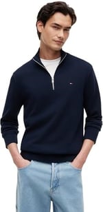 Tommy Jeans TJM SLM ESS LIGHT ¼ ZIP SWTR EXT Kazak Erkek