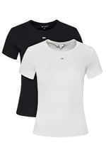 Tommy Jeans TJW 2PACK SLIM ESSENTIAL RIB SS Tişört Kadın