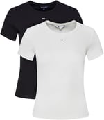 Tommy Jeans TJW 2PACK SLIM ESSENTIAL RIB SS Tişört Kadın