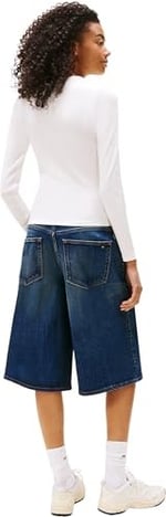 Tommy Jeans TJW SLIM ESSENTIAL RIB LS Tişört Kadın