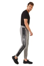 TOMMY LIFE Melanj Fermuar Cepli Baskılı Standart Kalıp Jogger Eşofman Altı, T06ER-84657