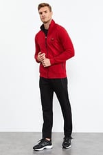 TOMMY LIFE TOMMYLIFE Gri Melanj - Siyah Dik Yaka Fermuarlı Standart Kalıp Klasik Paça Eşofman Takımı, 85152