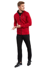 TOMMY LIFE TOMMYLIFE Gri Melanj - Siyah Dik Yaka Fermuarlı Standart Kalıp Klasik Paça Eşofman Takımı, 85152
