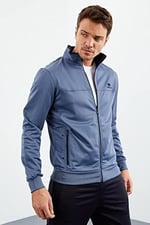 TOMMY LIFE TOMMYLIFE Lacivert Dik Yaka Fermuarlı Standart Kalıp Klasik Paça Eşofman Takımı, T09ER-85162