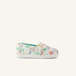 TOMS Kadın Espadril 10022107 Toms Alpargata Classic Sketchbook Print Marshmallow White, 28.5 EU, numeric_28_point_5