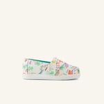 TOMS Kadın Espadril 10022107 Toms Alpargata Classic Sketchbook Print Marshmallow White, 28.5 EU, numeric_28_point_5