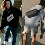 tomtoc 1,5L–3,5L Sling Çanta RFID Korumalı, Erkek Kadın için Crossbody Göğüs Omuz Çantası, Suya Dayanıklı Hafif Günlük Bel Çantası, Seyahat Günlük Kullanım için