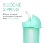 TOMY Boon Swig Küçük Çocuk Silikon Hasır Bardak, 255 ml, Nane, 1 Count (Pack Of 1)