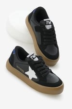 Tonny Black Çocuk Unisex Spor Ayakkabı Termo Taban Yıldız Detaylı Bağcıklı ve Cırtlı Günlük Casual - Bedenler: 26 EU, 27 EU, 28 EU, 29 EU, 30 EU, 31 EU, 32 EU, 33 EU...