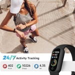 TOOBUR Fitness takip cihazı, uyku izleyici, IP68 su geçirmez, aktivite izleyici, siyah