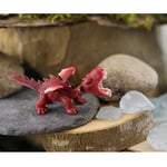 Top Collection Minyatür Peri Bahçesi ve Teraryum Mini Kırmızı Ejderha Kükreyen Heykelcik