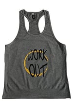 TOP GLORY (T1135) FİTNESS GYM TANK TOP ATLET SPORCU ATLETİ TTGT5036W GRİ-
