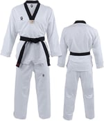 TOP GLORY (T1377) KOPYA - TOP GLORY Fitilli Siyah Yaka Taekwondo Elbisesi Dobok-