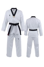 TOP GLORY (T1377) KOPYA - TOP GLORY Fitilli Siyah Yaka Taekwondo Elbisesi Dobok-