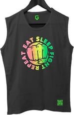 TOP GLORY (T516) EatSleepX Tank Top Kolsuz Sporcu TShirt-