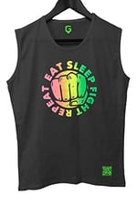 TOP GLORY (T516) EatSleepX Tank Top Kolsuz Sporcu TShirt-