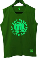 TOP GLORY (T522) EatSleep Tank Top Kolsuz Sporcu TShirt-