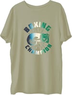 TOP GLORY (T823) Ngu Baskılı Penye Boks Sporcu T-shirt-