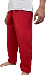 Top Glory Taekwondo Alt Dobok Kırmızı Taekwondo Pantolon - Fitilli dobok