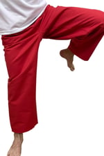 Top Glory Taekwondo Alt Dobok Kırmızı Taekwondo Pantolon - Fitilli dobok