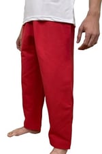 Top Glory Taekwondo Alt Dobok Kırmızı Taekwondo Pantolon - Fitilli dobok