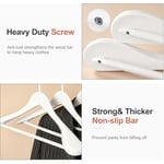 TOPIA HANGER Beyaz Ahşap Elbise Askısı 6'lı Paket, Ahşap Takım Elbise Askıları, Ekstra Geniş Omuzlu Parlak Kaplama, Kalın Beyaz Kancalar ve Kaymaz Çubuk, Mont, Takım Elbise, Elbise, Ceket, Ağır Kumaş