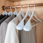 TOPIA HANGER Beyaz Ahşap Elbise Askısı 6'lı Paket, Ahşap Takım Elbise Askıları, Ekstra Geniş Omuzlu Parlak Kaplama, Kalın Beyaz Kancalar ve Kaymaz Çubuk, Mont, Takım Elbise, Elbise, Ceket, Ağır Kumaş