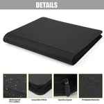 Toploader Binder,Toploader Hard Cases, 9-Pocket Pages Sleeves Hold up 288 Cards.Toploader Card Binder with Sleeves for “3×4” rigid，Card Holder(black)