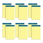 TOPS 5 x 8 sağ blok, 12 adet, Docket markası, dar, çizgili, sarı kağıt, yazı bloku başına 50 yaprak, ABD'de üretilmiştir (63350)