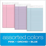 Tops Prism Plus% 100 geri dönüştürülmüş Legal Pad, 12,7 x 20,3 cm, delikli, farklı renklerde: pembe, orkide, mavi, dar, Rule, 50 yaprak Pro blok, 6 PADS Pro Pack (63016) Junior Legal (5