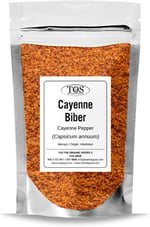 TOS The Organic Spices Cayenne Biber 1 Kg (1. Kalite) Capsicum Annuum, TOS5589