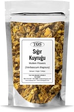 TOS The Organic Spices Sığır Kuyruğu Otu 50 gr (1. KALİTE) Verbascum Thapsus / Mullein Flowers, TOS324
