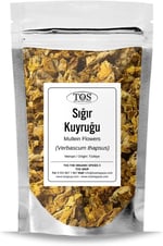 TOS The Organic Spices Sığır Kuyruğu Otu 100 gr (1. KALİTE) Verbascum Thapsus / Mullein Flowers, TOS323