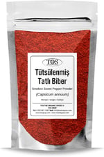 TOS The Organic Spices Tütsülenmiş (FÜME) Tatlı Biber 250 gr (1. KALİTE) Capsicum Annuum, TOS1716